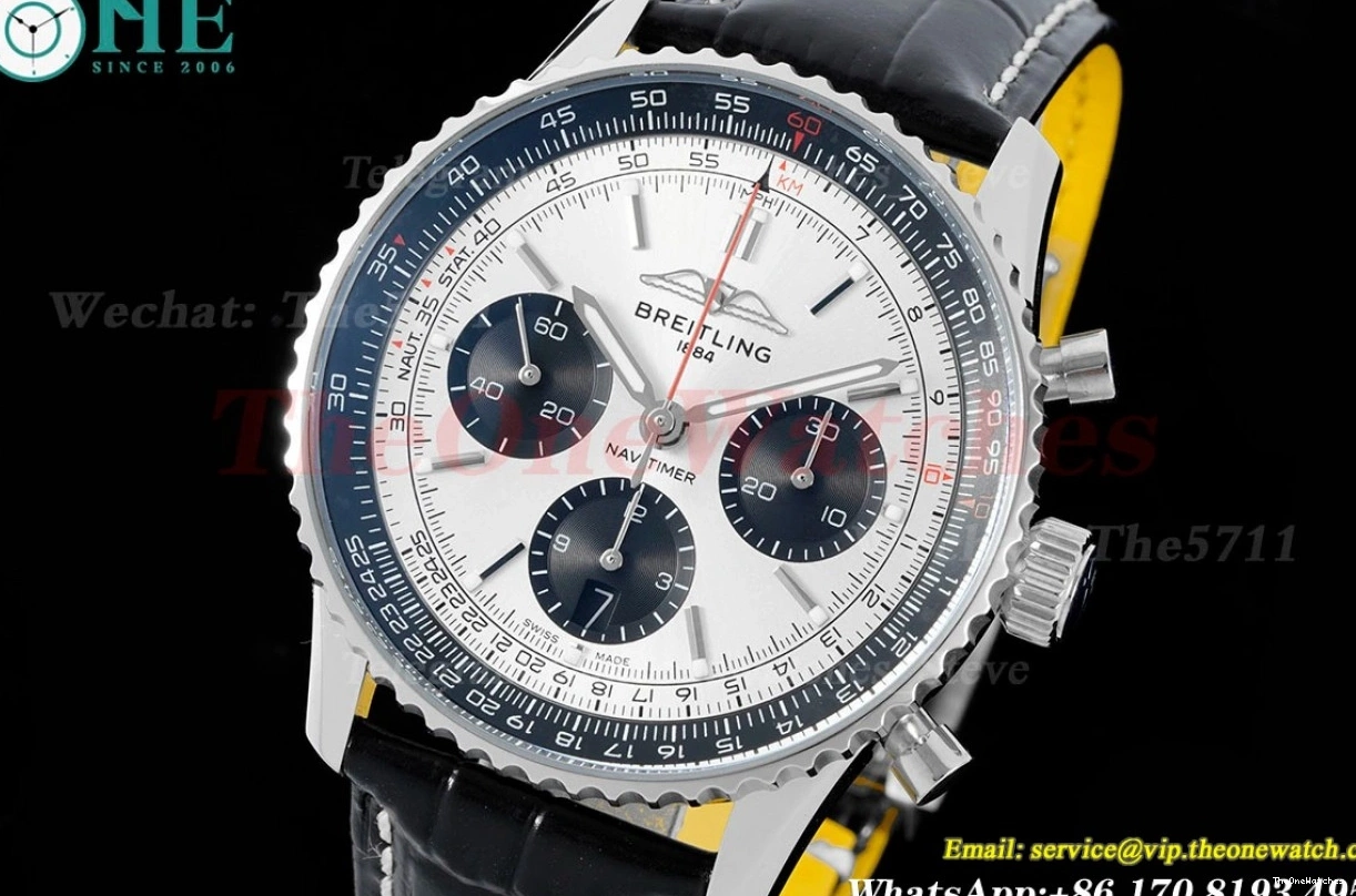 LE Asian BLSF Chronograph Navitimer SS B01 Stk White B01 0204